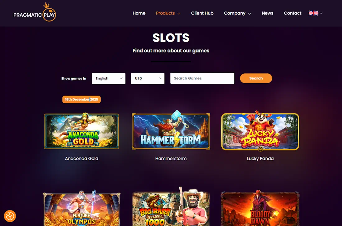 Pragmatic Play Slots Screenshot